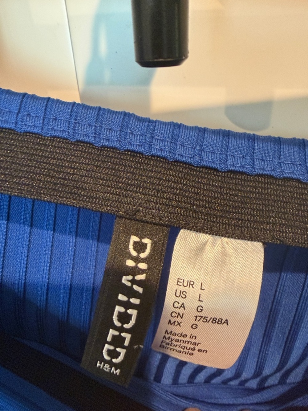 Bandage Ribbed Blue Mini Skirt - Picture 2 of 2